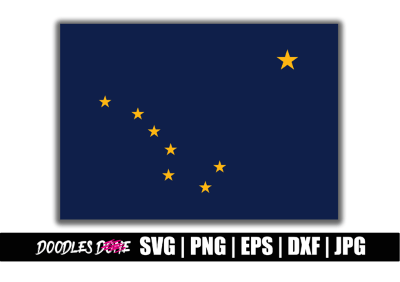 Alaska State Flag Graphics for Local Business Crafts