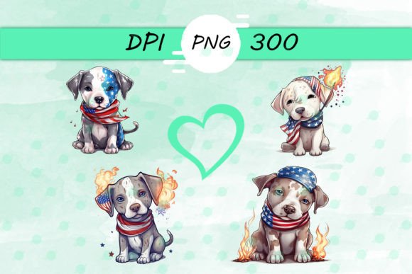 American Flag with Pitbull Scarf Graphics