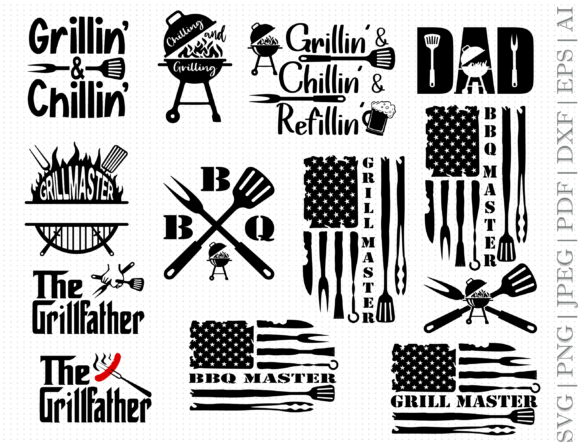 American Grill Flag Bundle SVG