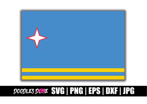Aruba Flag SVG for Graphics and Crafts