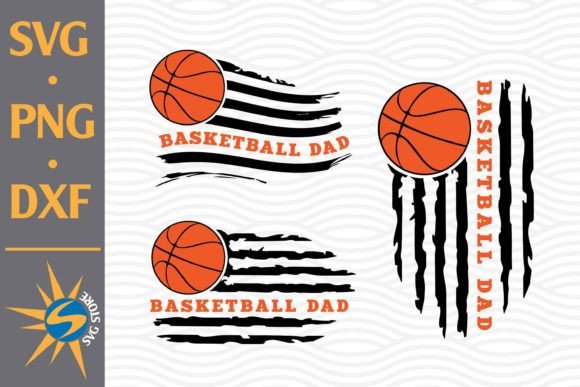 Basketball Dad US Flag Graphics