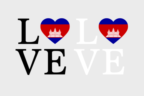 Cambodia Flag, Love Cambodia, SVG PNG