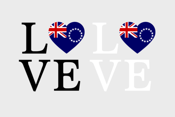 Cook Islands Flag, Love Cook Islands SVG