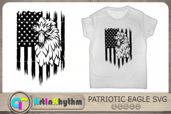 Eagle with American Flag Svg: Graphics and Crafts