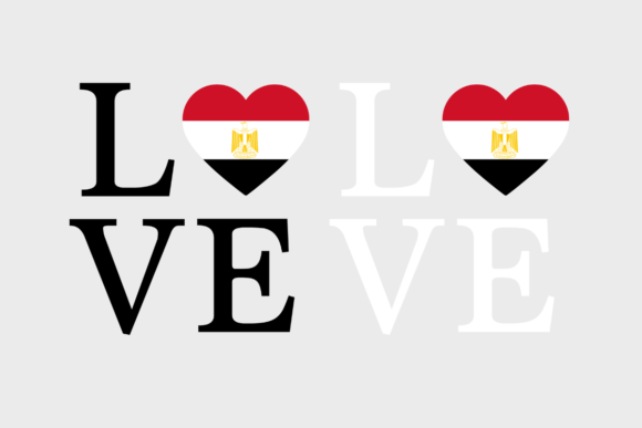 Egypt Flag, Love Egypt SVG PNG: Graphics for Crafts