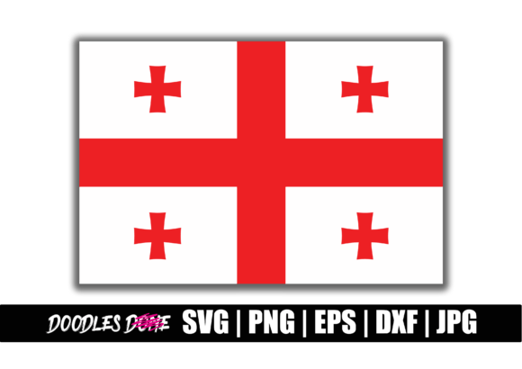 Georgia Flag SVG for Graphics and Crafts