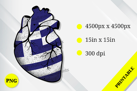 Greece Heart Flag Graphics & Crafts
