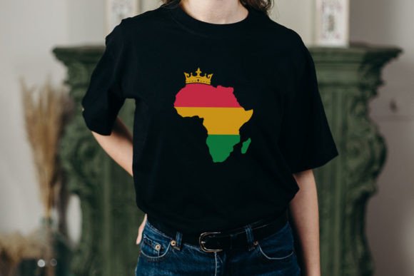 Juneteenth Crown Africa Flag Graphics and Crafts