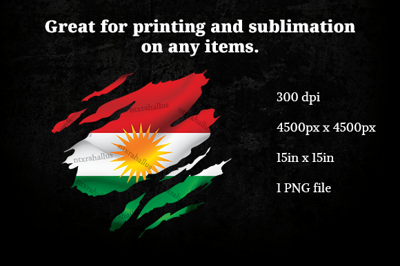 Kurdistan Ripped Flag PNG: Graphics and Crafts in Action