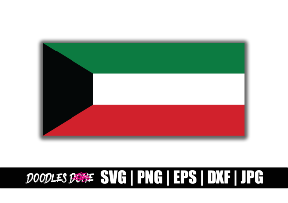 Kuwait Flag SVG for Graphics and Crafts
