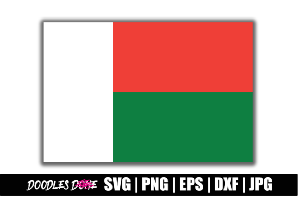 Madagaskar Flag SVG for Graphics and Crafts