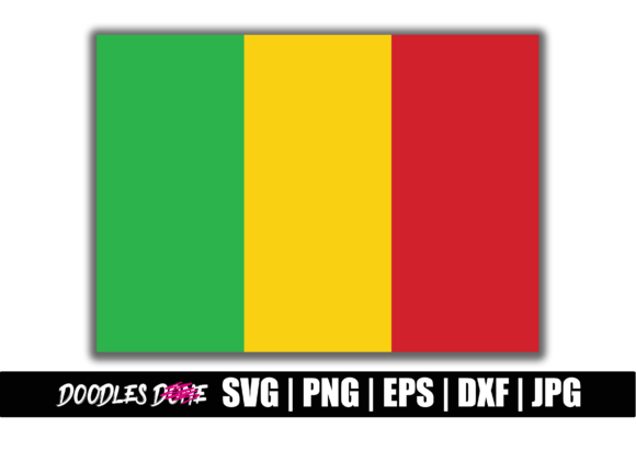Mali Flag SVG for Graphics and Crafts
