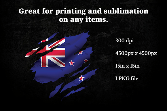 New Zealand Ripped Flag PNG: Graphics for Crafts