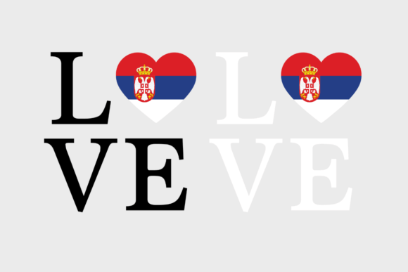 Serbia Flag, Love Serbia, SVG PNG
