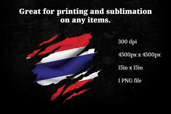 Thailand Ripped Flag PNG Review