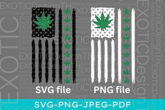 USA Flag Marijuana Leaf: Graphics and Crafts with a Bold Twist