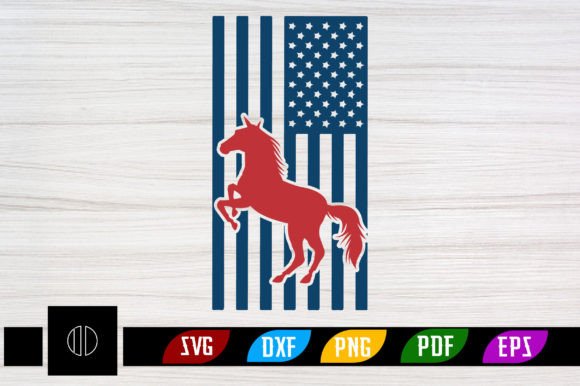 Usa Flag with Horse Svg Design Free: Graphics and Crafts