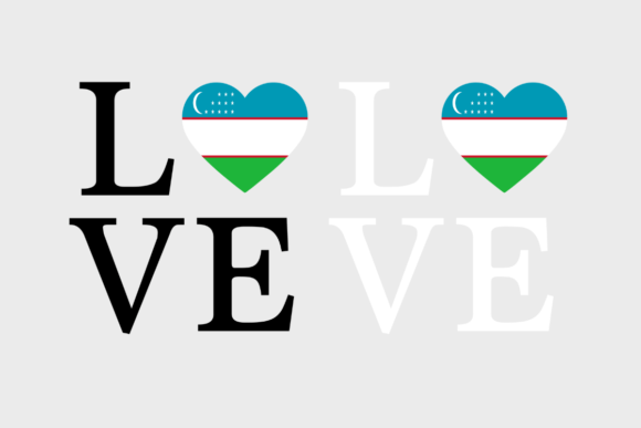 Uzbekistan Flag, Love Uzbekistan SVG PNG