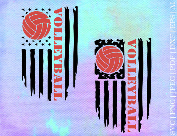 Volleyball Flag SVG for Crafts and Graphics