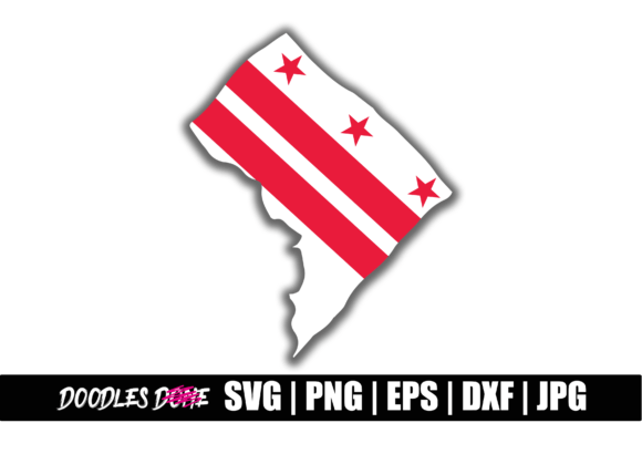 Washington DC Flag SVG for Graphics and Crafts